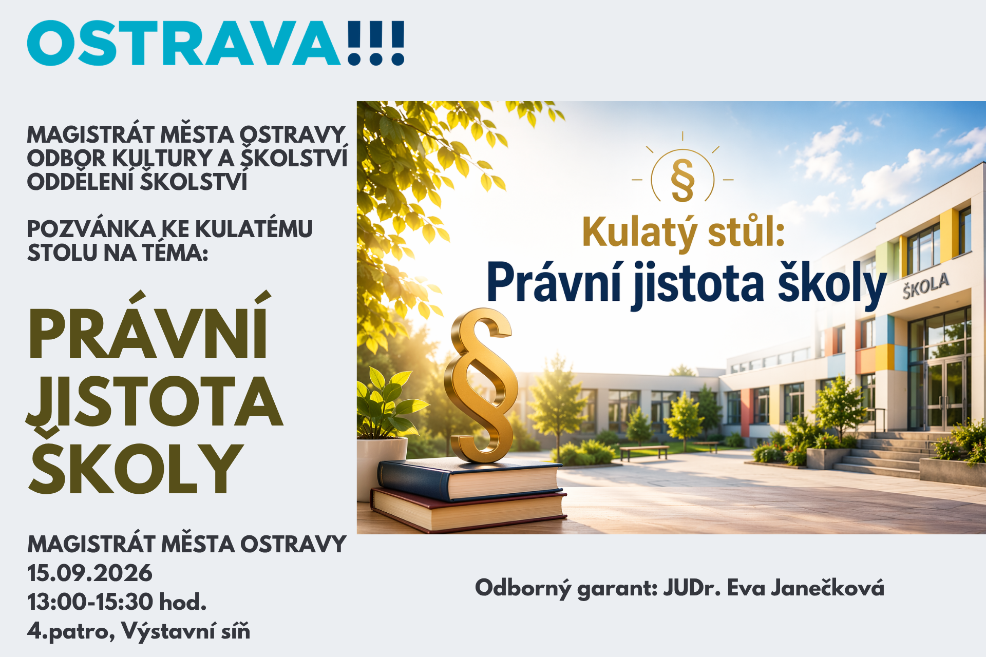 Kulatý stůl - Právní jistota školy